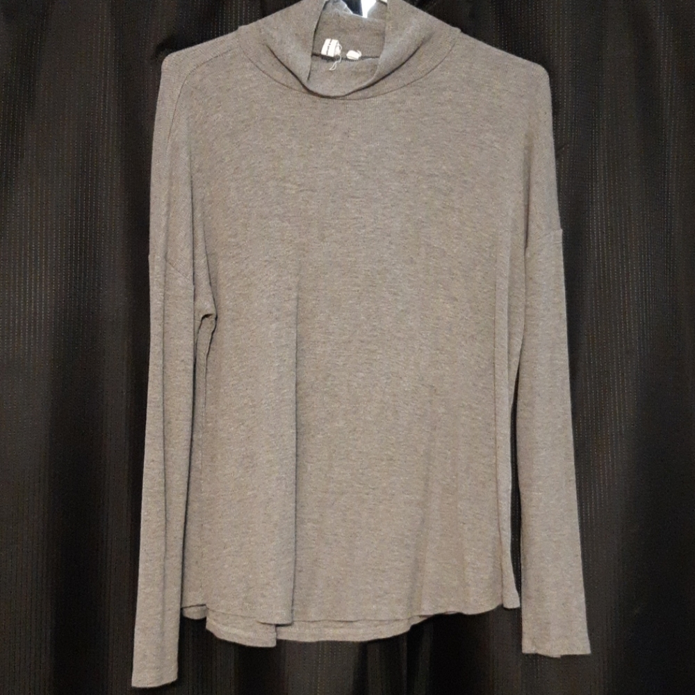 Grey Mock Neck Long Sleeve